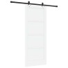 Porte coulissante Blanc et noir 83 x 202 cm Bois de pin massif 648834648834