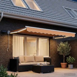 Store rétractable manuel avec LEDs Sable 648846648846