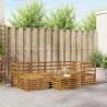 Ensemble de canapé d'angle 7 pcs Naturel Bois d'Acacia Massif 648847648847