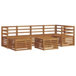 Ensemble de canapé d'angle 7 pcs Naturel Bois d'Acacia Massif 648847648847