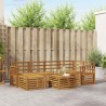 Ensemble de canapé d'angle 7 pcs Naturel Bois d'Acacia Massif 648848648848