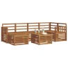 Ensemble de canapé d'angle 7 pcs Naturel Bois d'Acacia Massif 648848648848