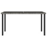 Ensemble à manger de jardin 7 pcs Résine tressée Gris 648849648849