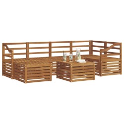 Ensemble de canapé d'angle 7 pcs Naturel Bois d'Acacia Massif 648850648850