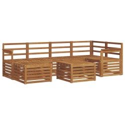 Ensemble de canapé d'angle 7 pcs Naturel Bois d'Acacia Massif 648853648853