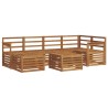 Ensemble de canapé d'angle 7 pcs Naturel Bois d'Acacia Massif 648853648853