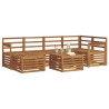 Ensemble de canapé d'angle 7 pcs Naturel Bois d'Acacia Massif 648853648853