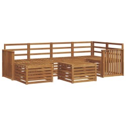 Ensemble de canapé d'angle 7 pcs Naturel Bois d'Acacia Massif 648854648854