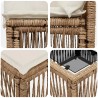 Ensemble de canapé de jardin 9 pcs Beige polyrotin 648855648855
