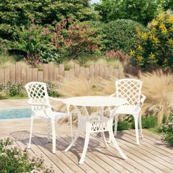 Ensemble de bistro 3 pcs Aluminium coulé Blanc 648857648857