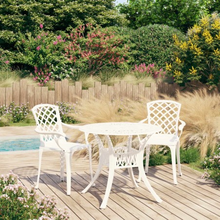 Ensemble de bistro 3 pcs Aluminium coulé Blanc 648857648857