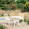 Ensemble de bistro 3 pcs Aluminium coulé Blanc 648857648857