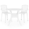 Ensemble de bistro 3 pcs Aluminium coulé Blanc 648857648857