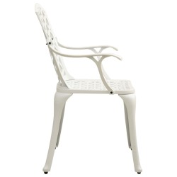 Ensemble de bistro 3 pcs Aluminium coulé Blanc 648857648857