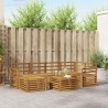 Ensemble de canapé d'angle 7 pcs Naturel Bois d'Acacia Massif 648859648859