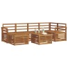 Ensemble de canapé d'angle 7 pcs Naturel Bois d'Acacia Massif 648859648859