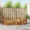 Ensemble de canapé d'angle 7 pcs Naturel Bois d'Acacia Massif 648862648862