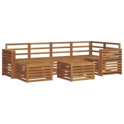 Ensemble de canapé d'angle 7 pcs Naturel Bois d'Acacia Massif 648862648862