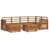 Ensemble de canapé d'angle 7 pcs Naturel Bois d'Acacia Massif 648862648862