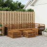 Ensemble de canapé d'angle 6 pcs Naturel Bois d'Acacia Massif 648866648866