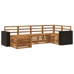 Ensemble de canapé d'angle 6 pcs Naturel 648867648867