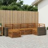 Ensemble de canapé d'angle 6 pcs Naturel 648869648869