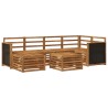 Ensemble de canapé d'angle 6 pcs Naturel Bois d'Acacia Massif 648870648870