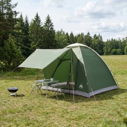 Tente de camping avec toit Vert 2 personnes Polyester et Acier 648872648872