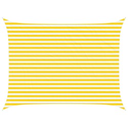 Voile d'ombre Jaune et blanc 4 × 3 m 100 % polyester Oxford 648876648876