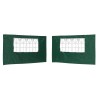 Mur de tente de fête 2 pcs 400 x 195 cm Vert PE et acier 648879648879
