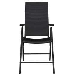 Ensemble à manger de jardin 7 pcs Noir 648882648882