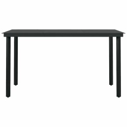 Ensemble à manger de jardin 7 pcs Noir 648882648882
