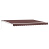 Auvent rétractable manuel Marron 5 × 3,5 m 648886648886