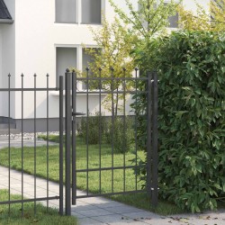 Porte de Clôture HORST 100 x 125 cm métal Noir Verrouillable 648889648889