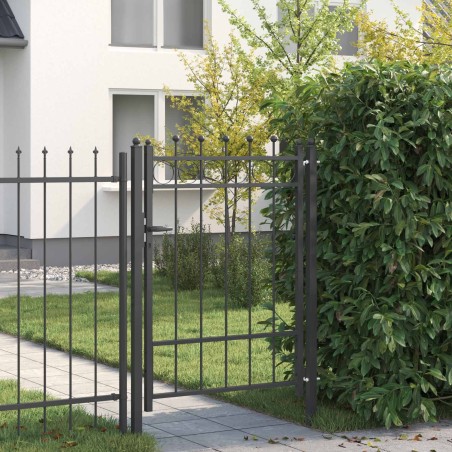 Porte de Clôture HORST 100 x 125 cm métal Noir Verrouillable 648889648889