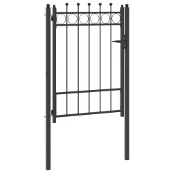 Porte de Clôture HORST 100 x 125 cm métal Noir Verrouillable 648889648889