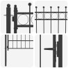 Porte de Clôture HORST 100 x 125 cm métal Noir Verrouillable 648889648889