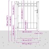 Porte de Clôture HORST 100 x 125 cm métal Noir Verrouillable 648889648889