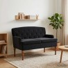 Canapé love seat avec capitonnage en boutons Noir Velours 648892648892