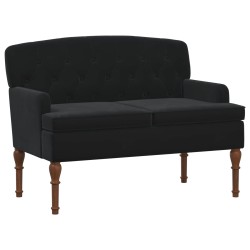 Canapé love seat avec capitonnage en boutons Noir Velours 648892648892