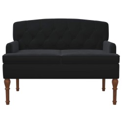 Canapé love seat avec capitonnage en boutons Noir Velours 648892648892