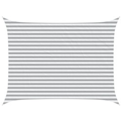 Voile d'ombre Gris clair et blanc 4 × 3 m 648896648896