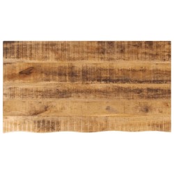 Dessus de table 100x60x3,8cm bord vif bois massif manguier brut 648898648898