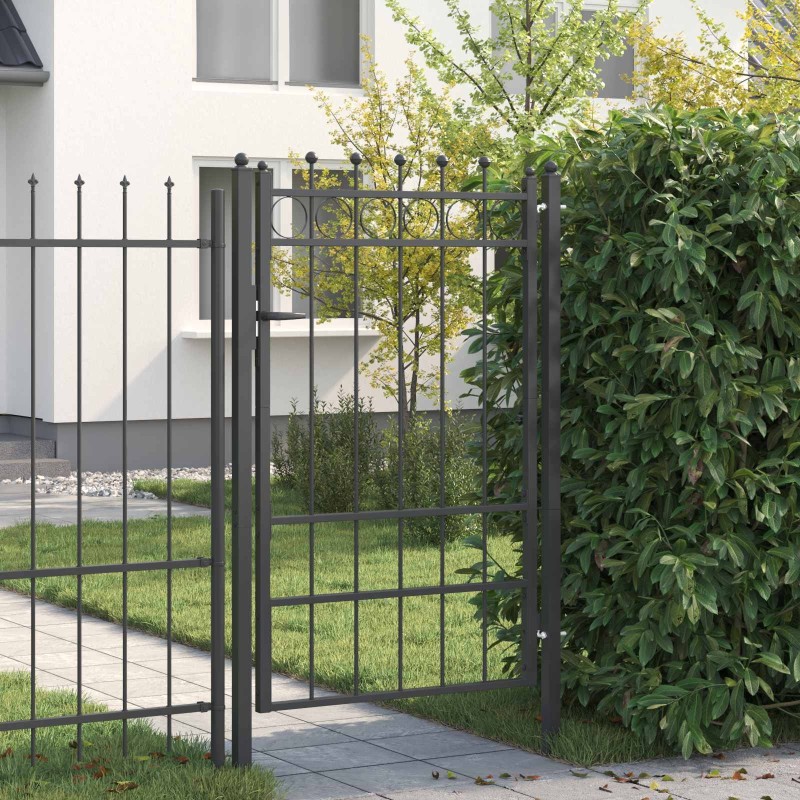 Porte de Clôture HORST 100 x 150 cm métal Noir Verrouillable 648902648902