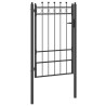 Porte de Clôture HORST 100 x 150 cm métal Noir Verrouillable 648902648902