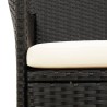 Ensemble à manger jardin 9pcs et coussins noir résine tressée 648903648903