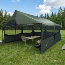 Tente familiale avec toit Vert armée 450 x 400 x 265 cm 648905648905