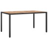 Ensemble à manger de jardin coussins 7pcs Noir Résine tressée 648907648907