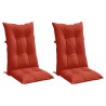 Coussins de chaise à dossier haut lot de 2 rouge mélangé tissu 648913648913