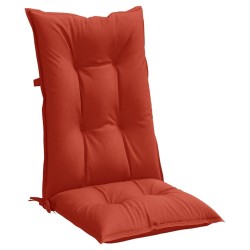 Coussins de chaise à dossier haut lot de 2 rouge mélangé tissu 648913648913